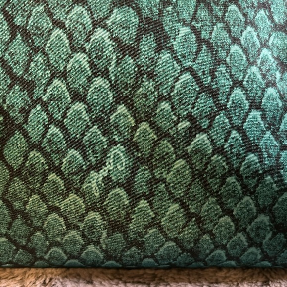 Coach Limited Edition Green Snake Print Tote with Removable Pouch - Picture 5 of 11